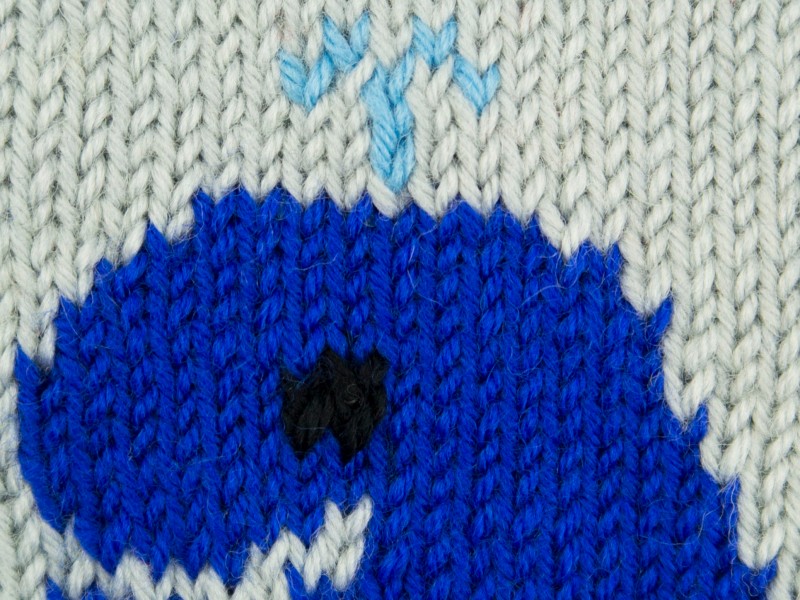 Whale square knitting pattern